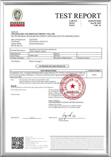 ROHS certifikat